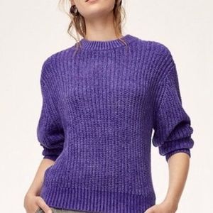 Gorgeous royal, jewel-toned purple Aritzia/Wilifred sweater